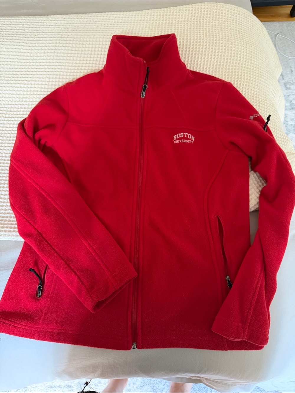 Boston Terriers Red Fleece Jacket